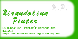 mirandolina pinter business card